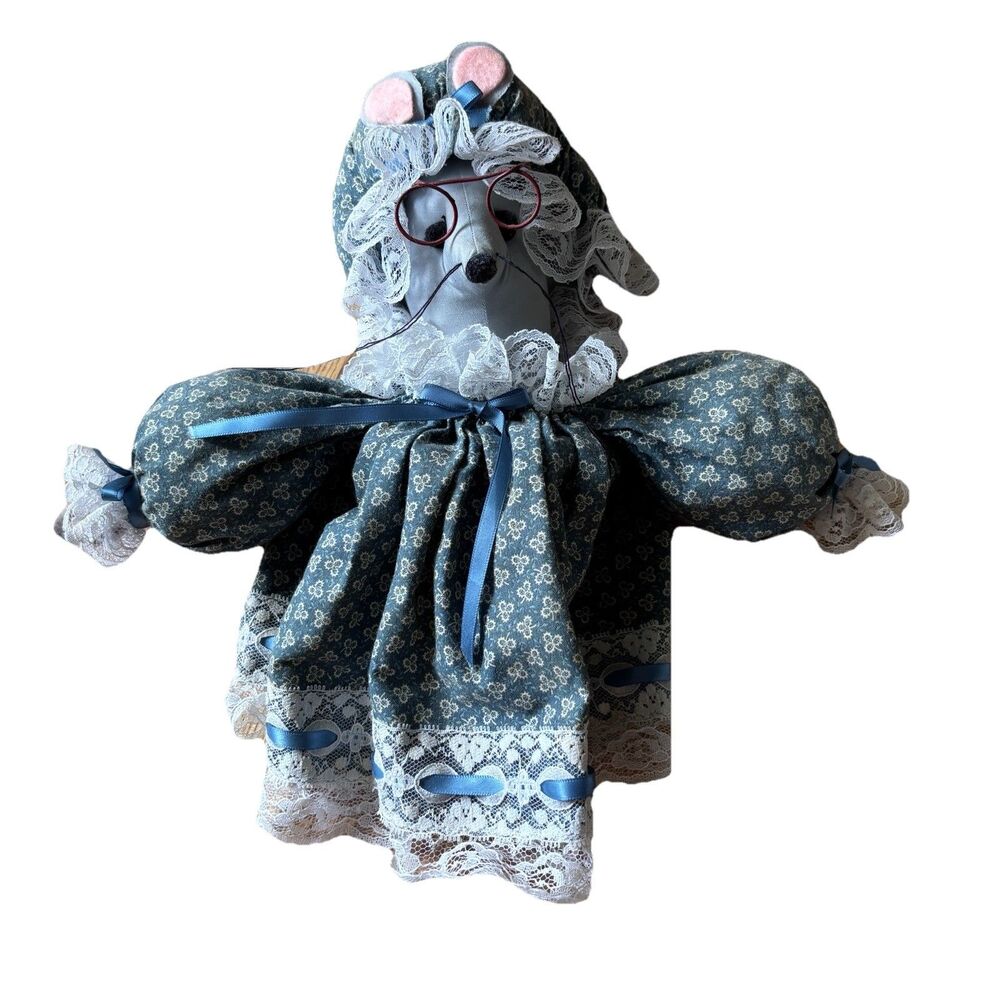 Vintage Granny Mouse Air Freshener Toilet Roll Cover Cottagecore Handmade Decor